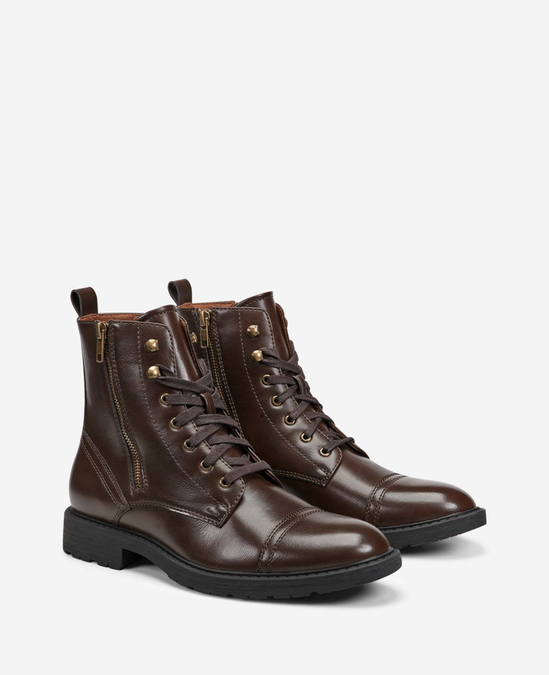 Kenneth Cole Reaction Captain anfibi uomo marroni cap toe