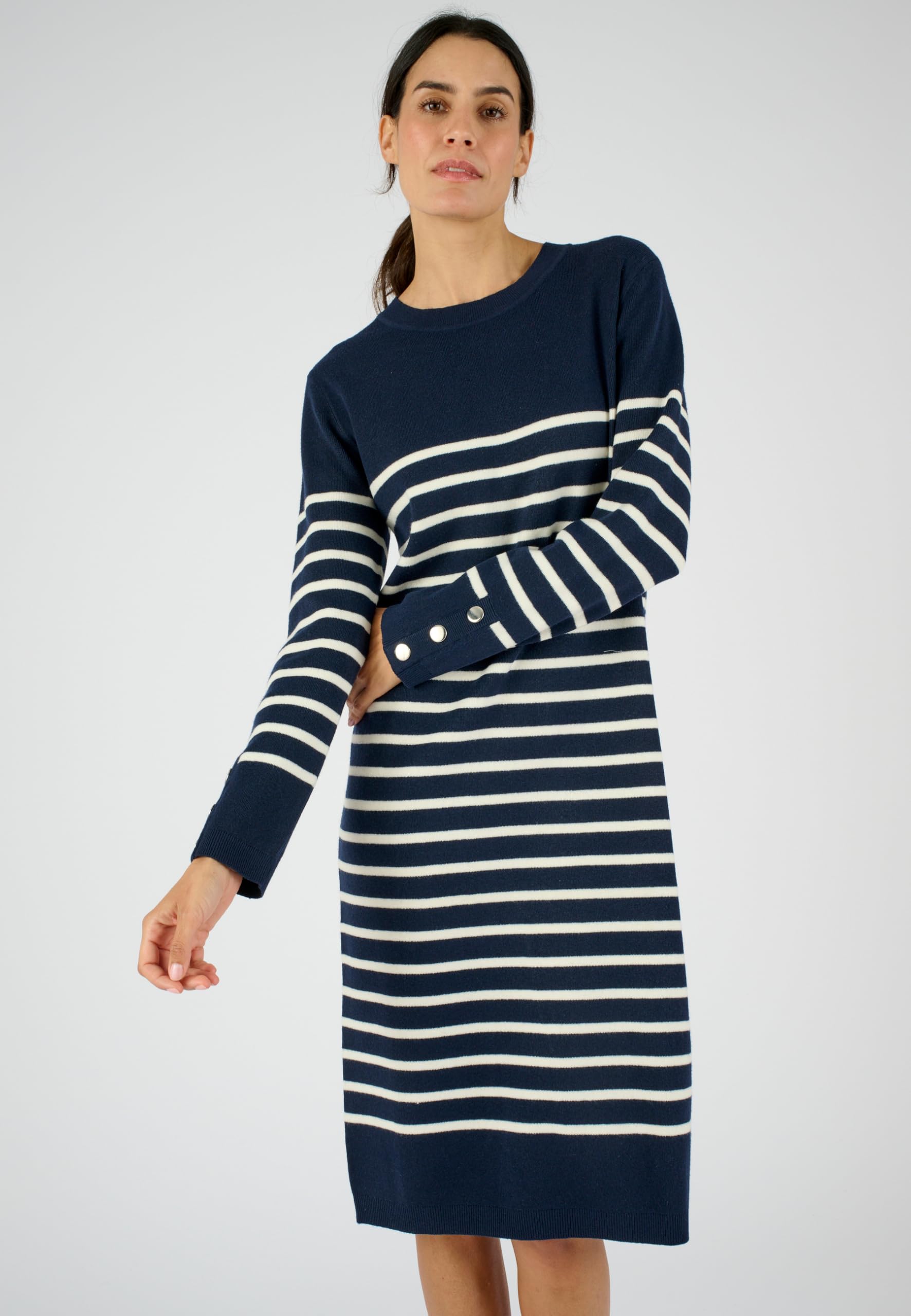 Damart Thermolactyl Vestito a righe donna 38-40 manica lunga