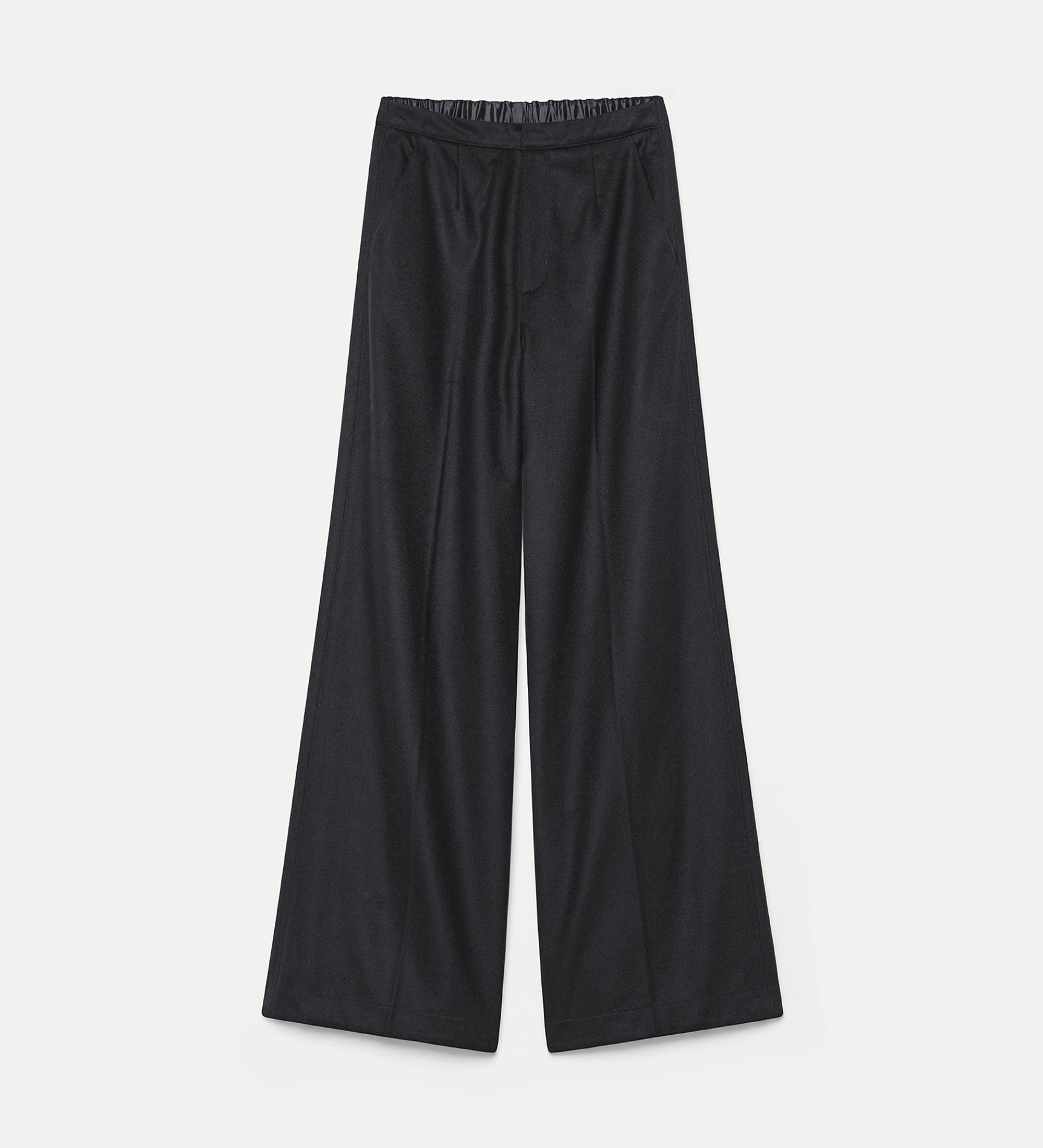 Forte pantaloni in misto lana a gamba ampia night