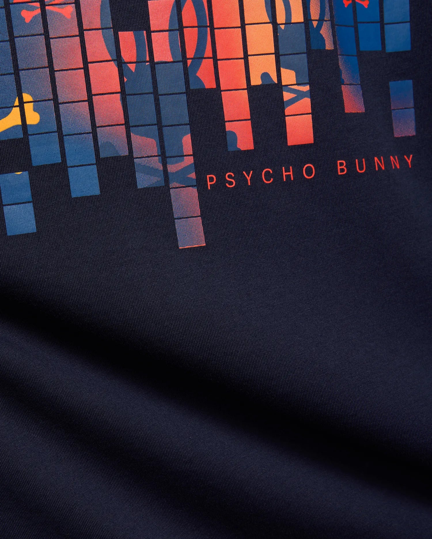 Psycho Bunny Men's Tees Zander Pima Cotton Graphic Tee maglietta blu 423