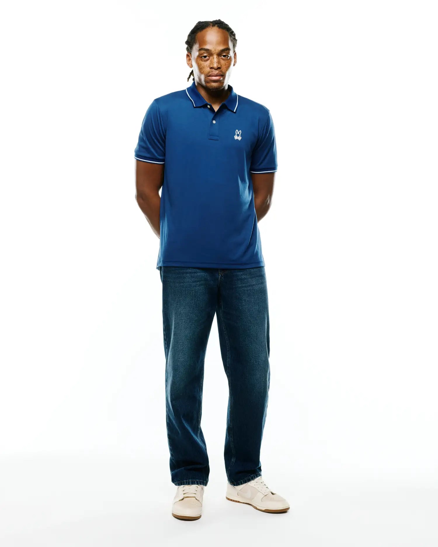 Psycho Bunny Men's Polos MEN'S JOJI PERFORMANCE POLO MT0100241 polo navy slim