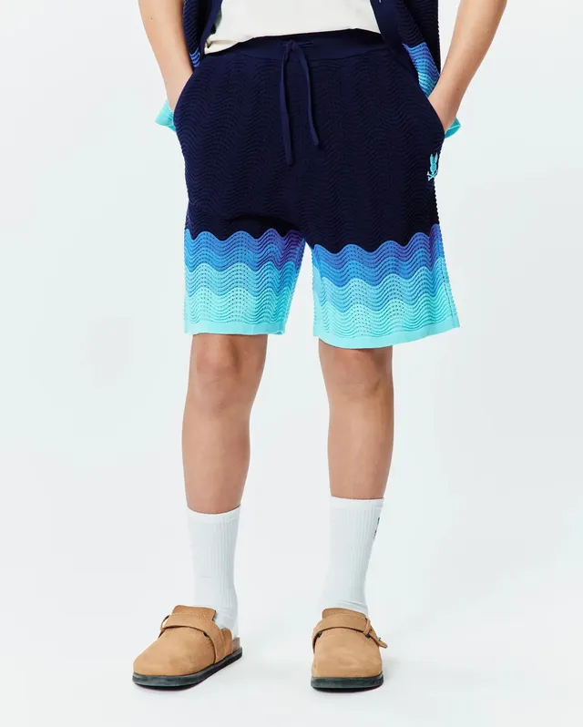Psycho Bunny Kids Bottoms KIDS HOLDEN KNIT SHORT 3"- 7 1/4" KB0900033 short blu cotone