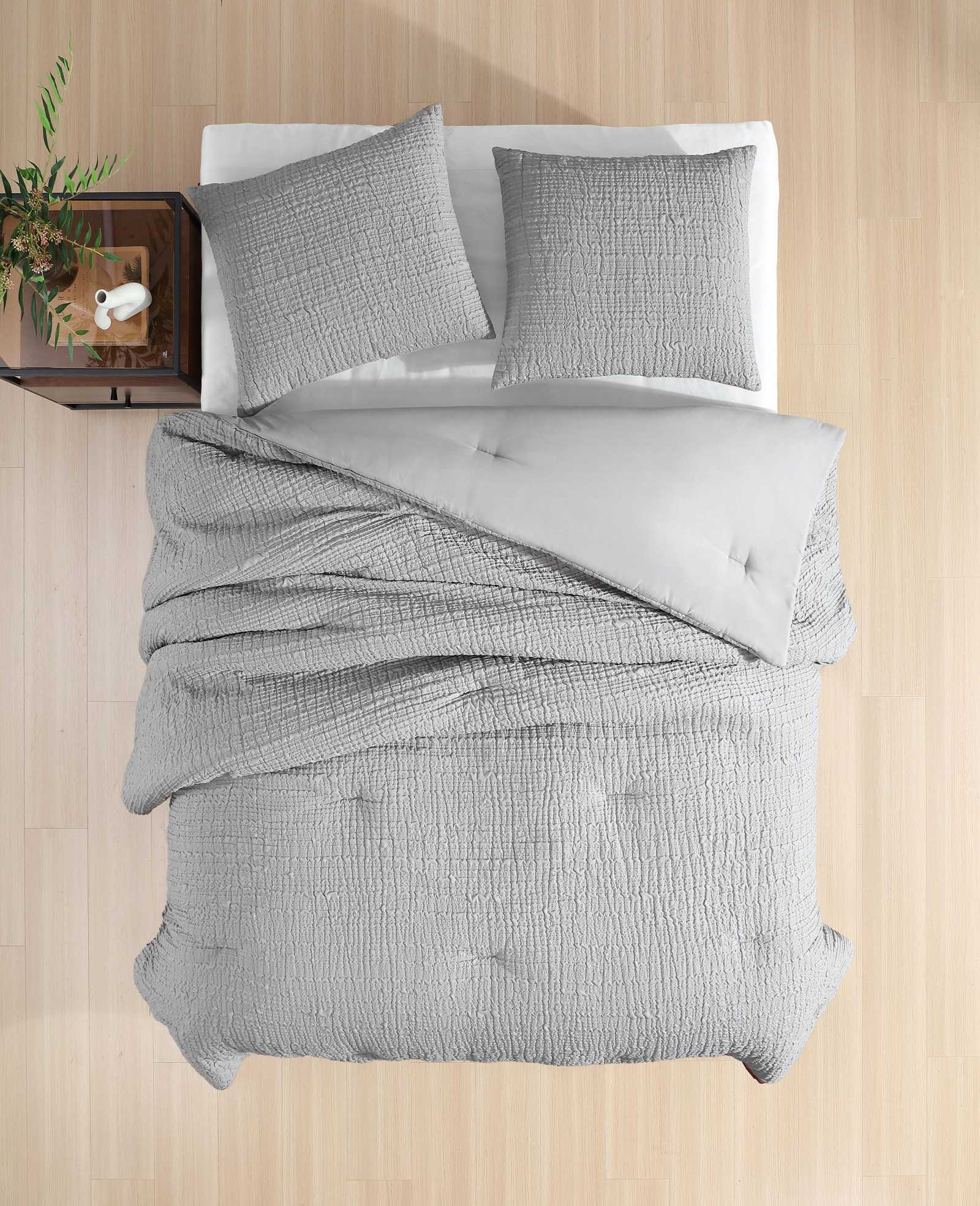 Kenneth Cole Reaction Home & Bedding Serenity Wavy Lines set copripiumino grigio