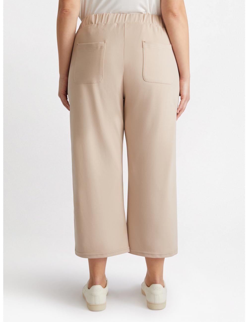 Fiorella Rubino Pantaloni joggers cropped in felpa con macramè