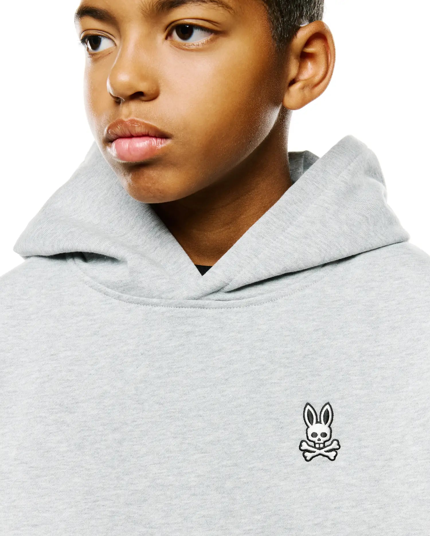 Psycho Bunny Kids Sweatshirts & Hoodies Kids' Terrence Fleece Hoodie felpa grigia oversize