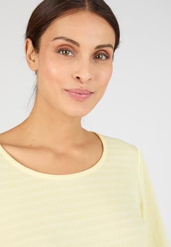 Damart Prêt-à-porter Maglietta donna a maglia testurizzata Giallo Pallido 54-56