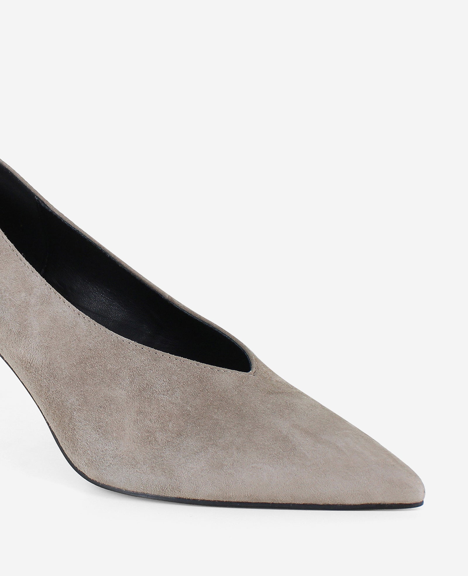 Kenneth Cole Reaction Shoes Perfecto Suede High Vamp Pump décolleté taupe scamosciate