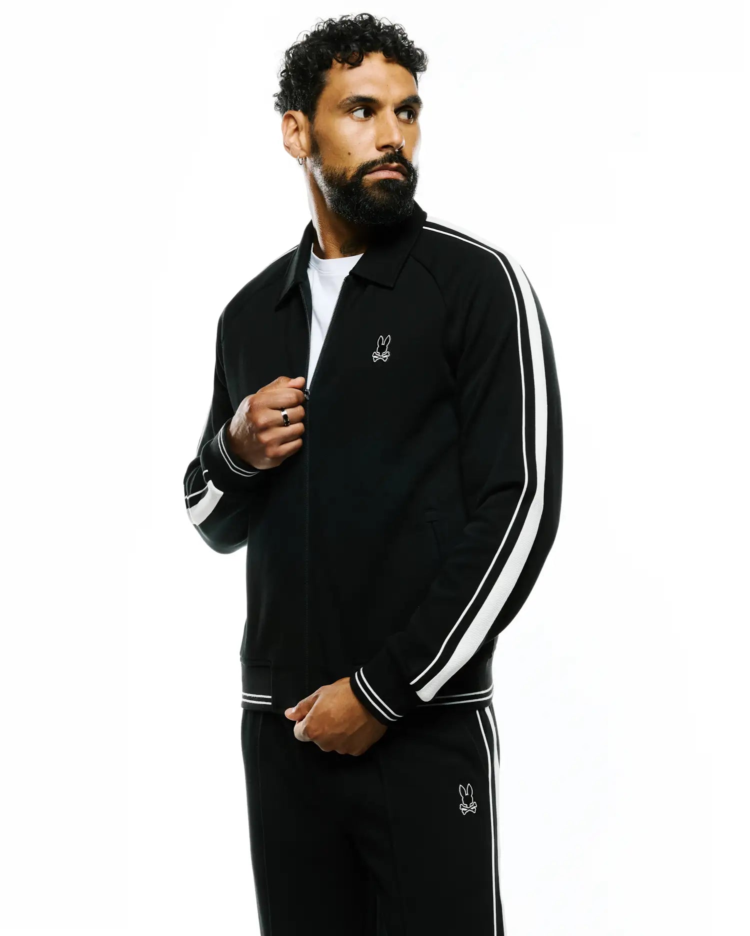 Psycho Bunny Jackets Ceano Track Jacket MT0500206 giacca nera