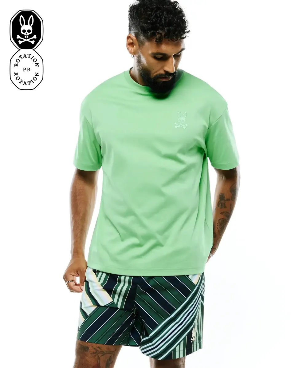 Psycho Bunny Oscar MT0200217 maglietta verde 100% Pima oversize