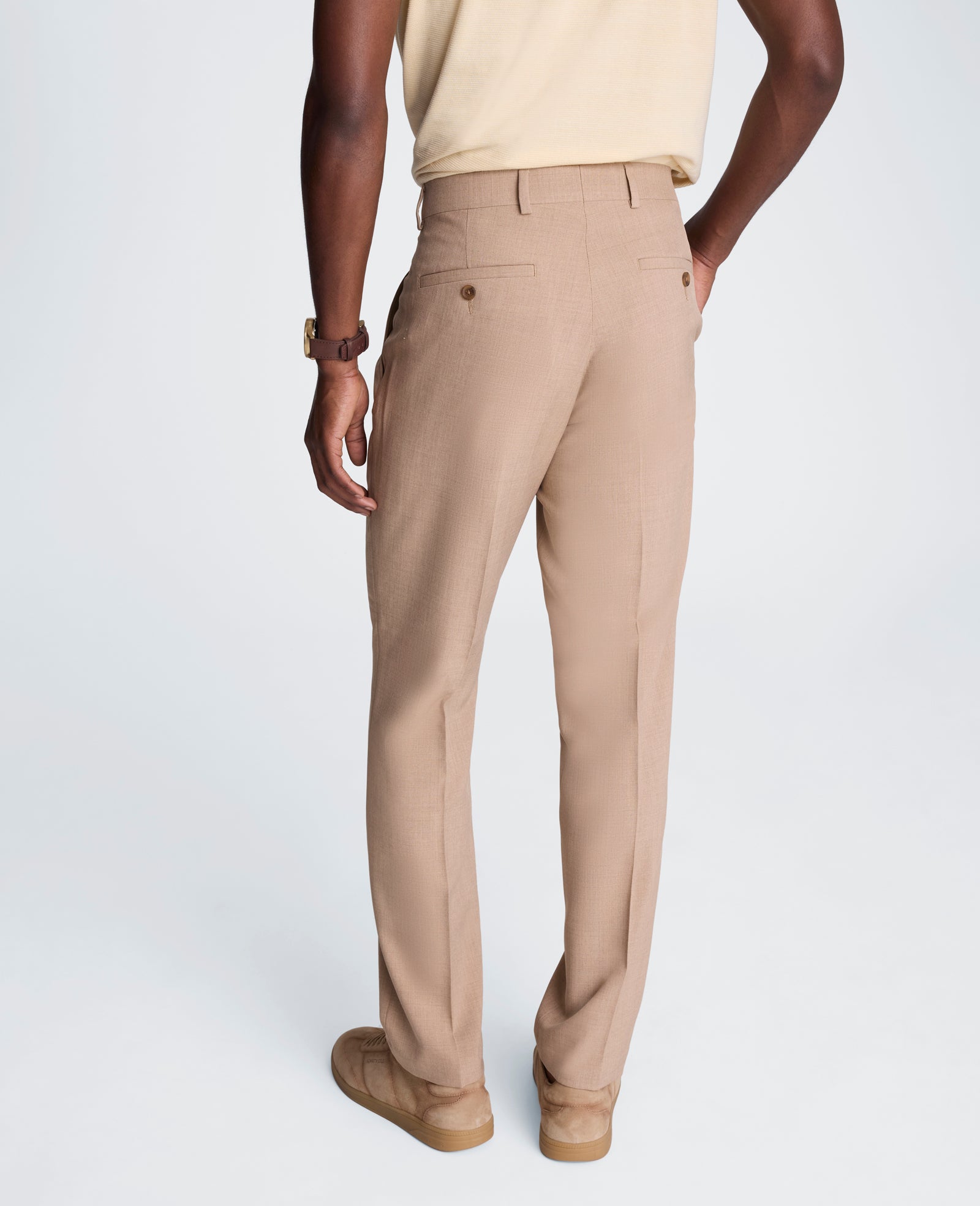 Kenneth Cole Reaction Clothing Ready Flex Slim Fit Nested Suit completo slim beige
