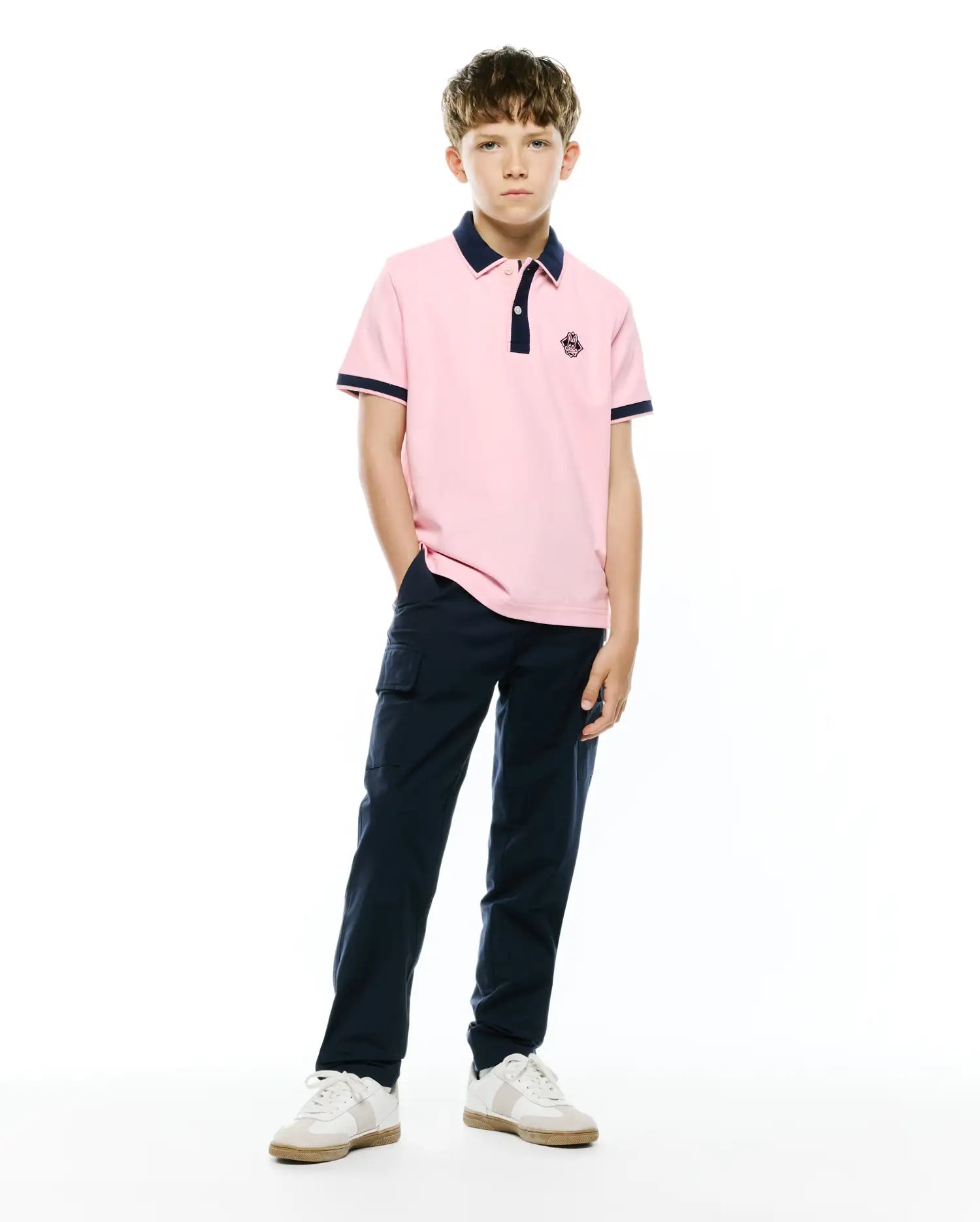 Psycho Bunny Kids Polo Shirts KIDS ROBIN PIQUÉ POLO - KT0100157 polo piqué Romance Rose 2T-XL cotone Pima