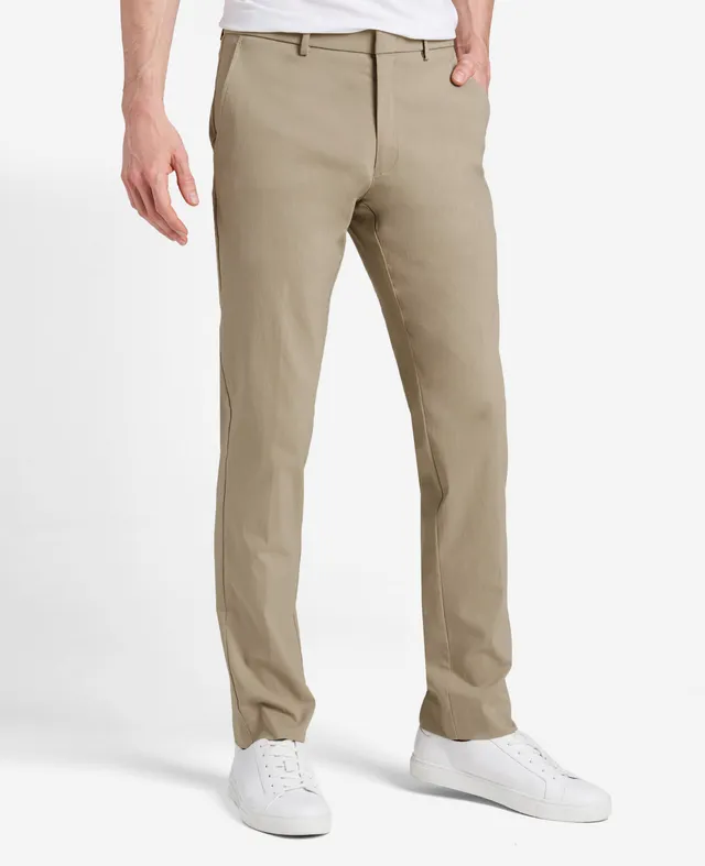 Kenneth Cole Reaction Clothing Stretch Twill Regular-Fit Flex Waistband Pant pantaloni tan