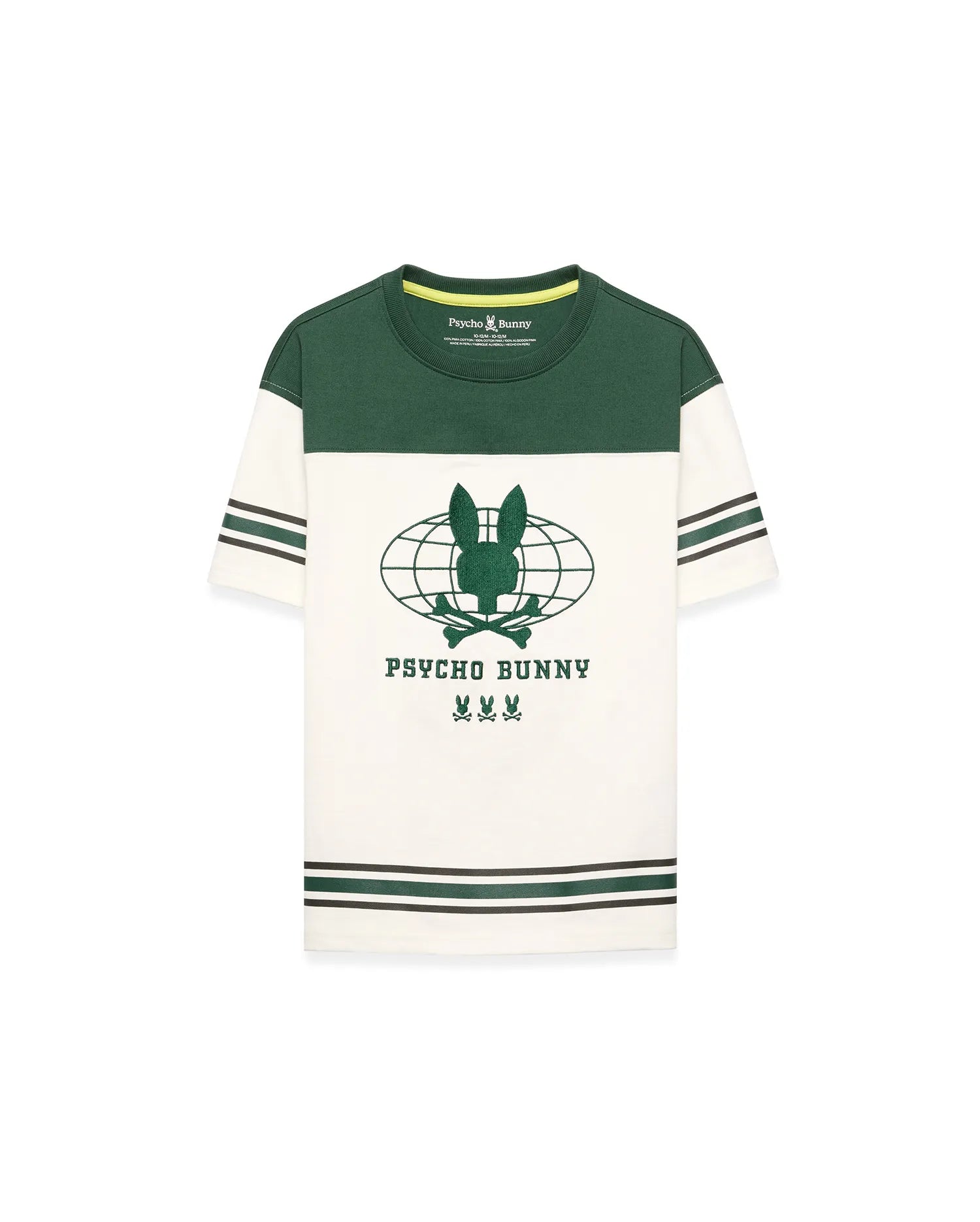 Psycho Bunny Kids Tees Mike Graphic Jersey Tee maglietta verde