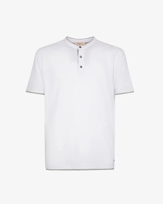 Markup Uomo Felpe & T-shirt Serafino jersey con contrasti