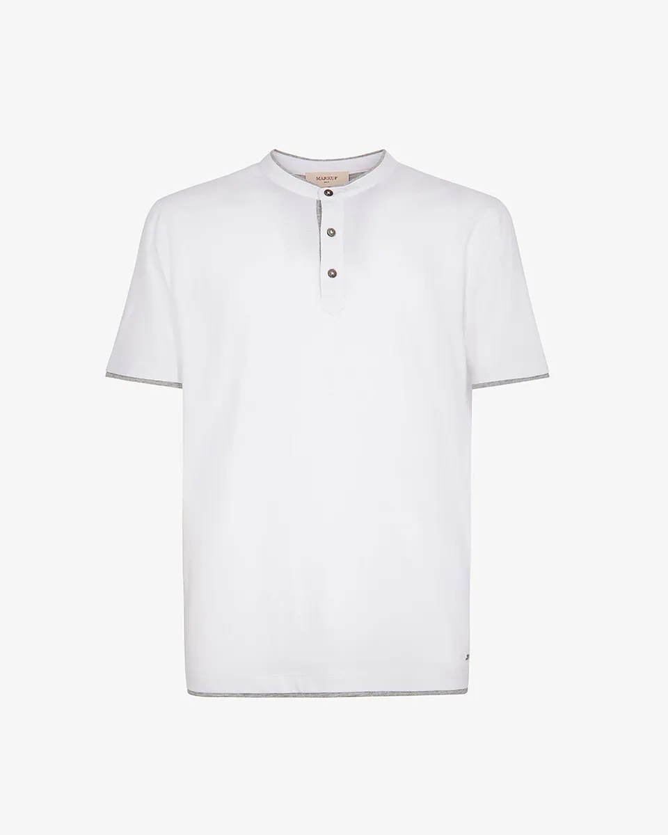 Markup Uomo Felpe & T-shirt Serafino jersey con contrasti