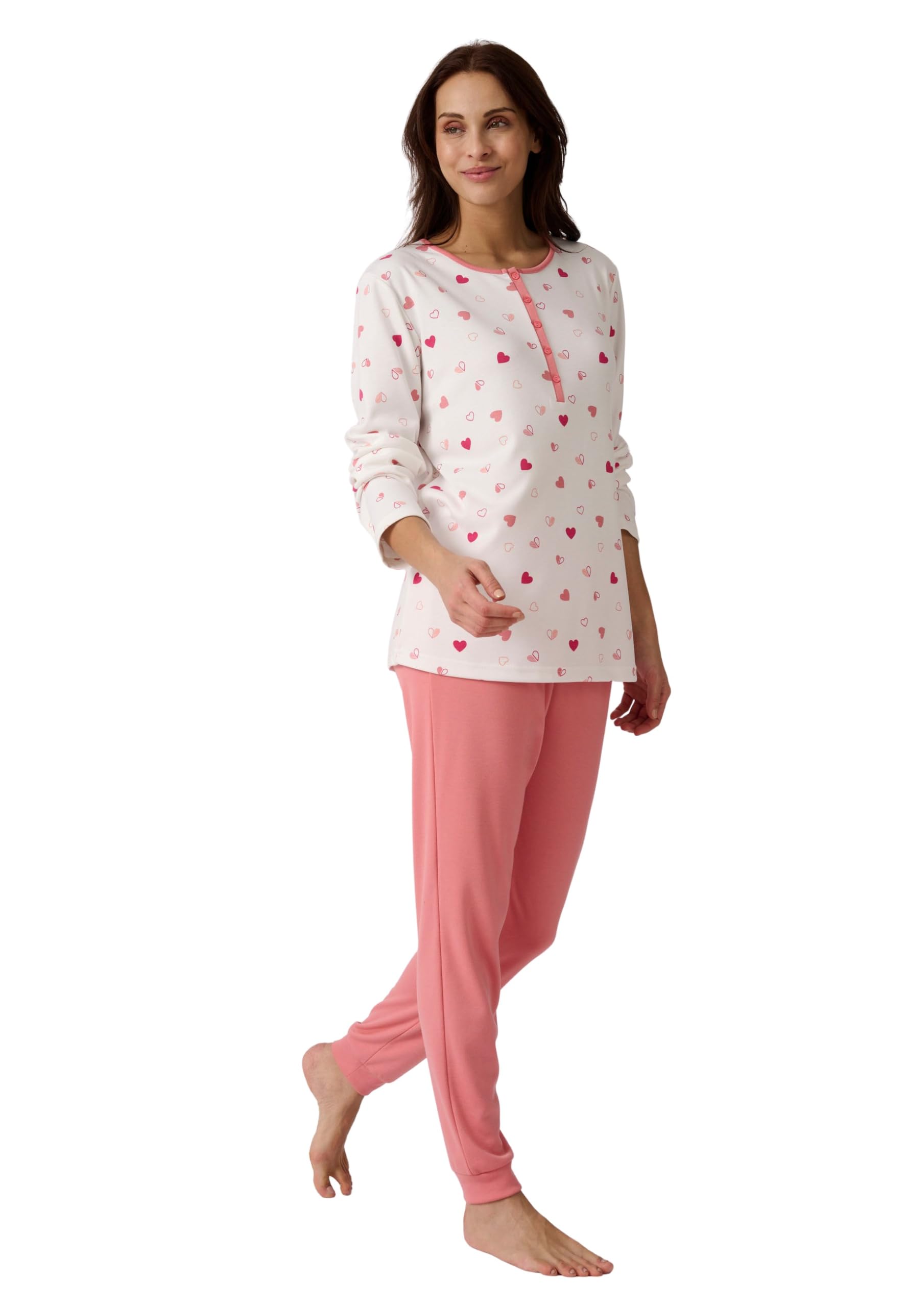 Damart Homewear Thermolactyl Pigiama donna XS bianco blu stampato caldo