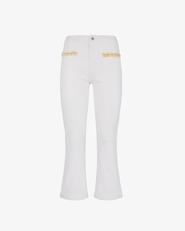 Markup Donna Jeans & Pantaloni Bull peonia flare cropped con catene