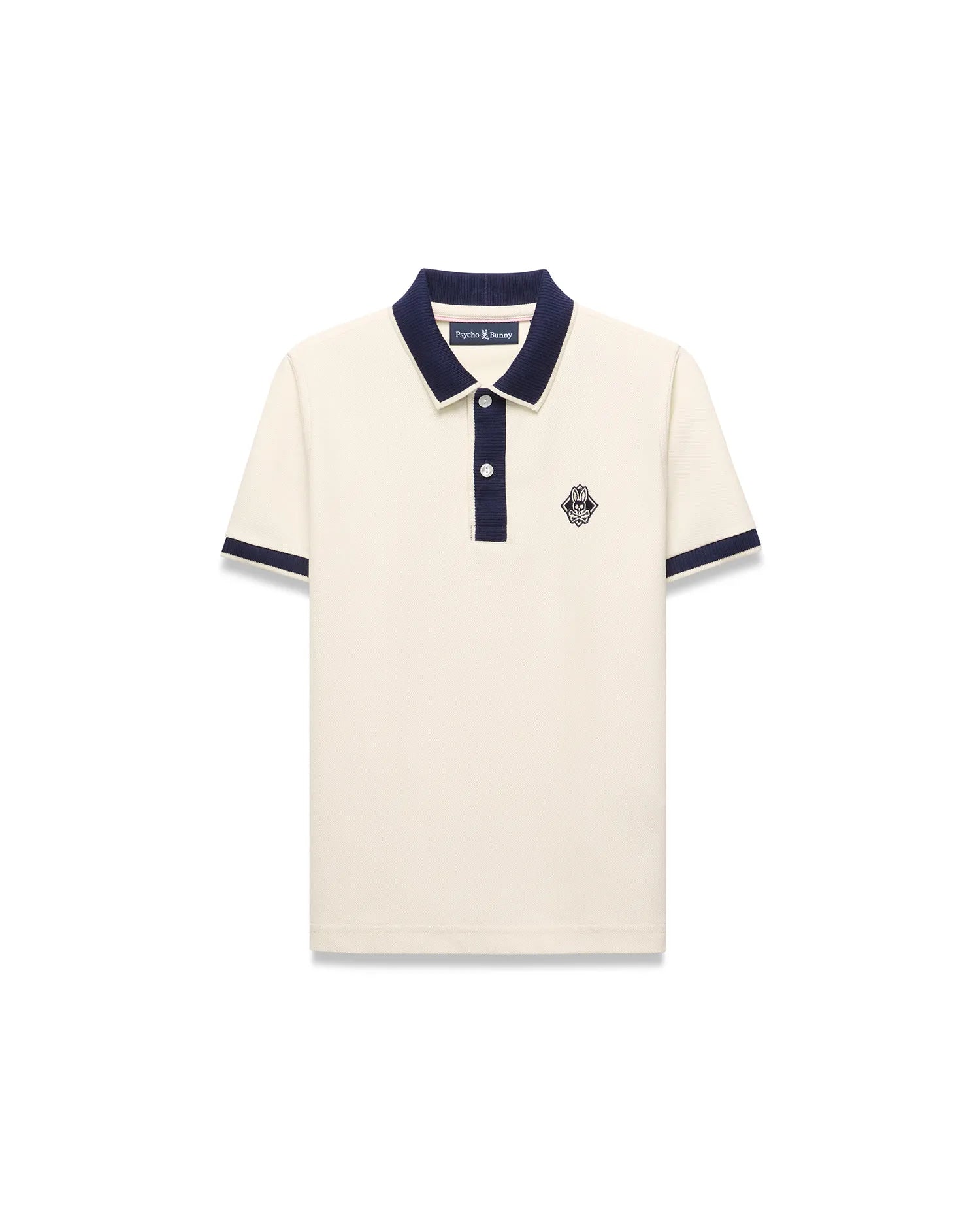 Psycho Bunny Kids Polo Shirts Robin Piqué Polo KT0100157 polo grigia e bianca
