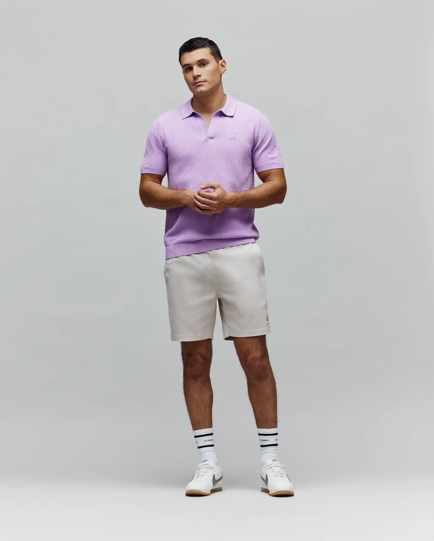 Psycho Bunny Men's Polos MENS DEVON KNIT POLO MT0100169 polo 507 Lavendula XXS-XXXL cotone