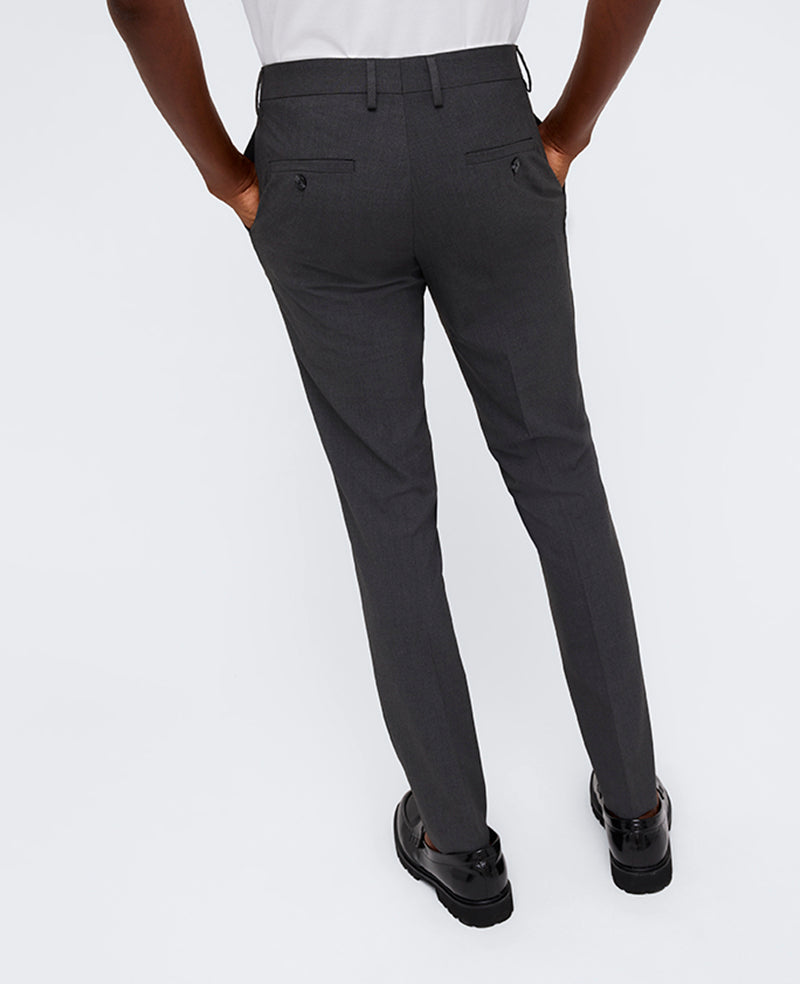 Kenneth Cole Reaction Clothing Skinny-Fit Stretch Performance Dress Pant pantaloni grigi
