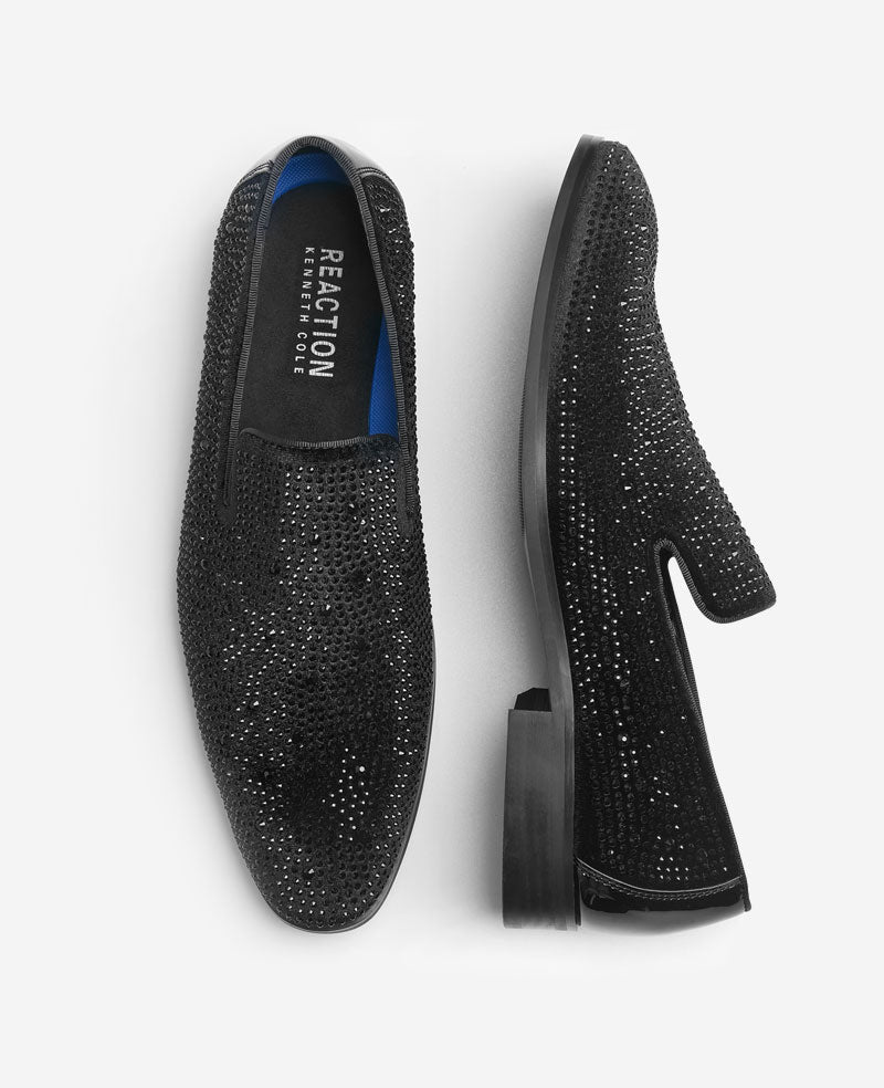 Kenneth Cole Reaction REACTION Harper2 Studded Venetian Loafer mocassini neri con borchie
