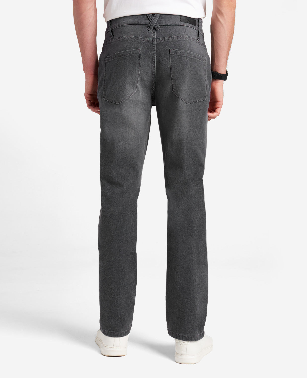 Kenneth Cole Reaction Clothing Athletic-Fit Recycled Stretch Denim Jean jeans grigi elasticizzati