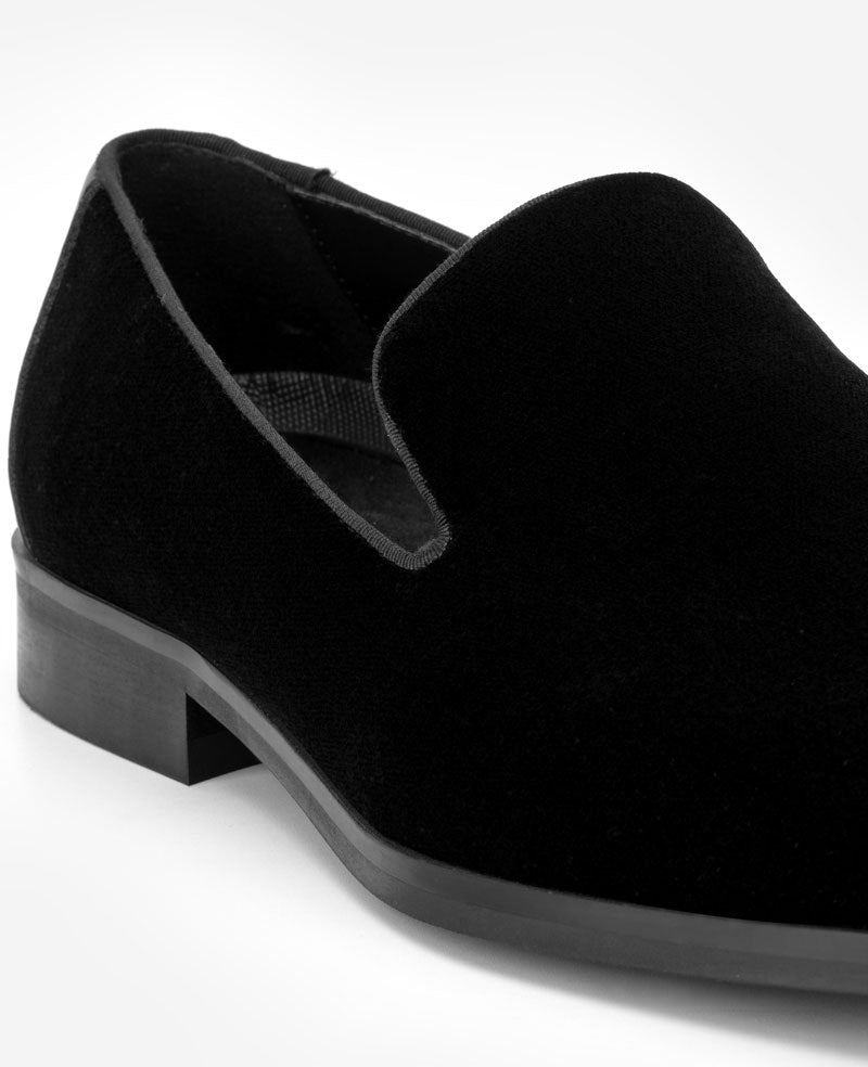 Kenneth Cole Reaction Harry2 Velvet Venetian Loafer mocassini neri in velluto