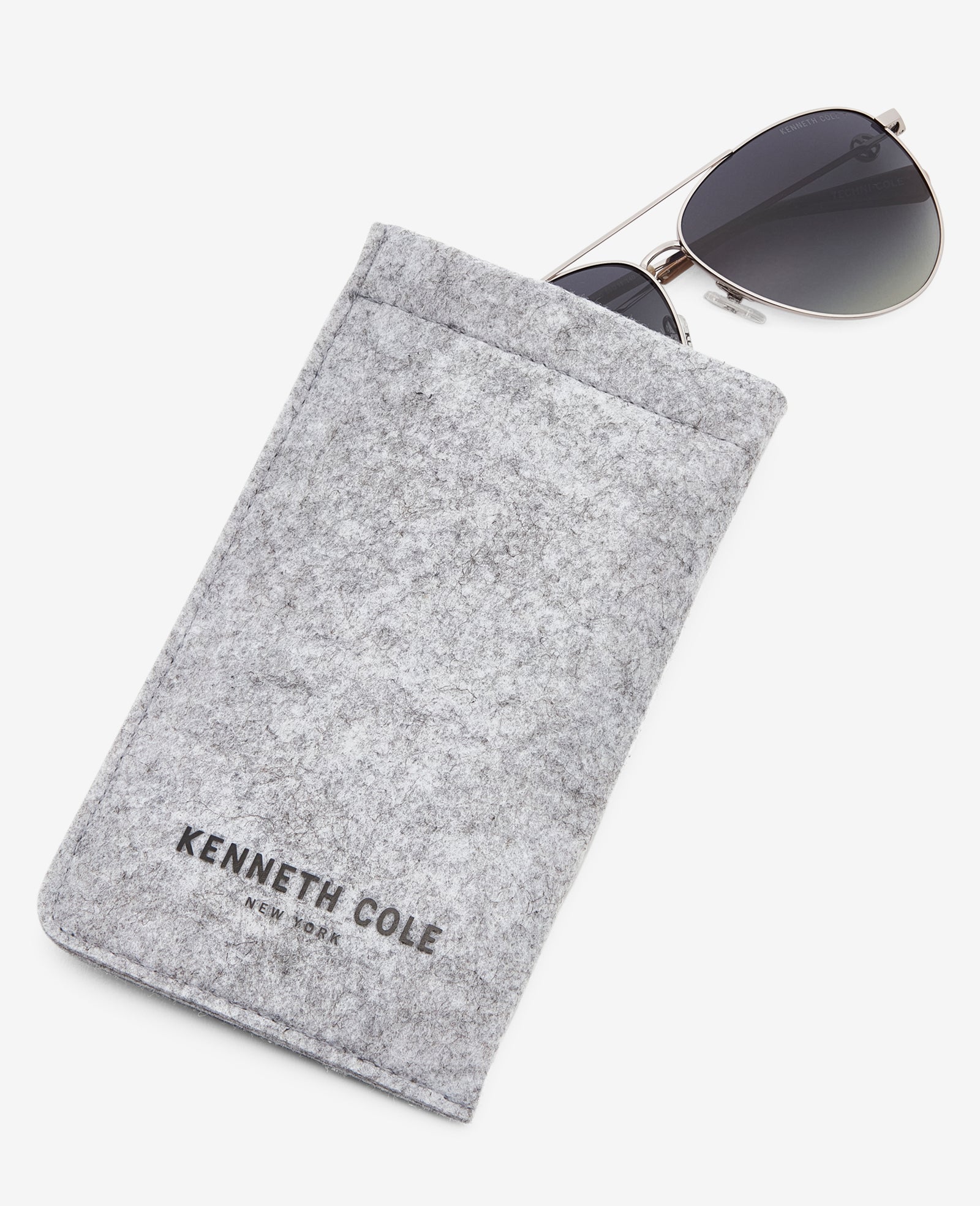 Kenneth Cole Reaction Sunglasses & Eyewear Pilot Titanium Aviator Sunglasses occhiali da sole nickel