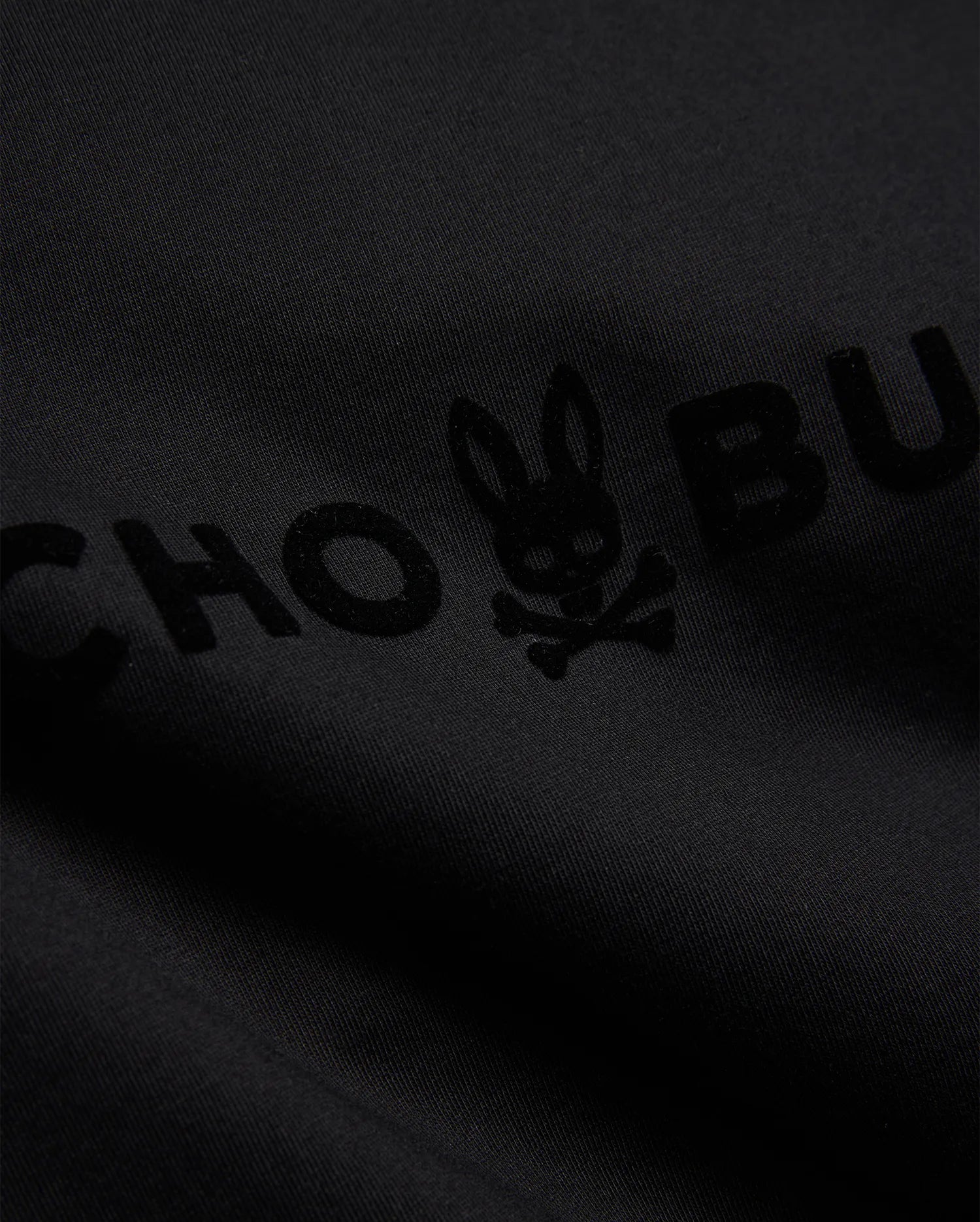 Psycho Bunny Men's Tees Royce Graphic Tee t-shirt nera cotone Pima