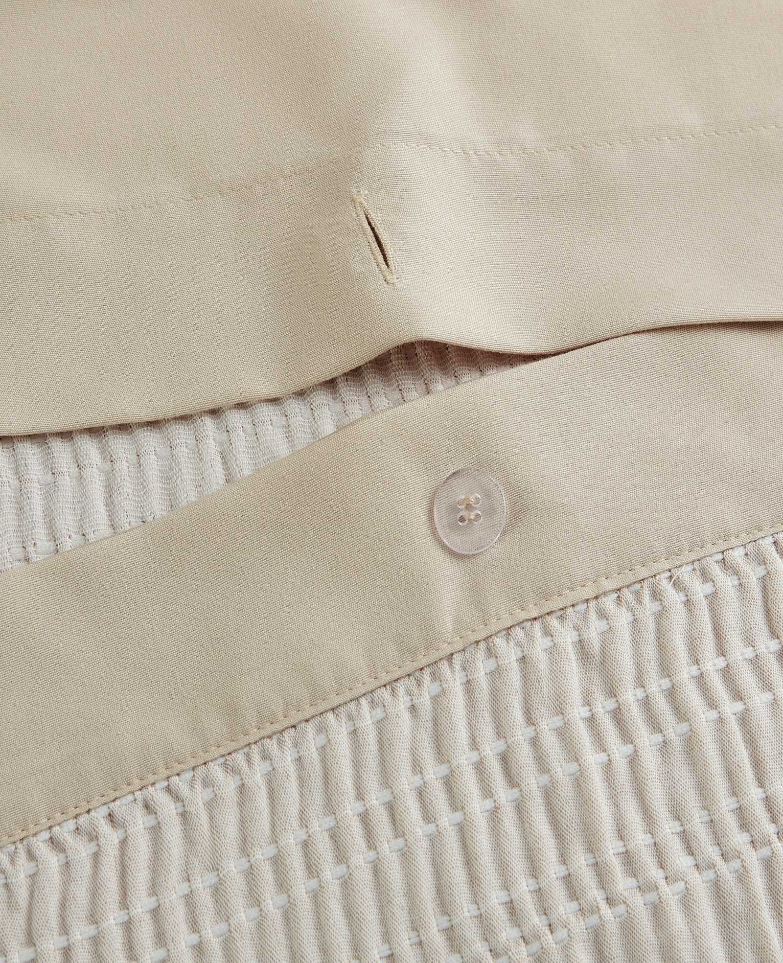 Kenneth Cole Reaction Home & Bedding Stitched Gauze Duvet Set set copripiumino beige ipoallergenico
