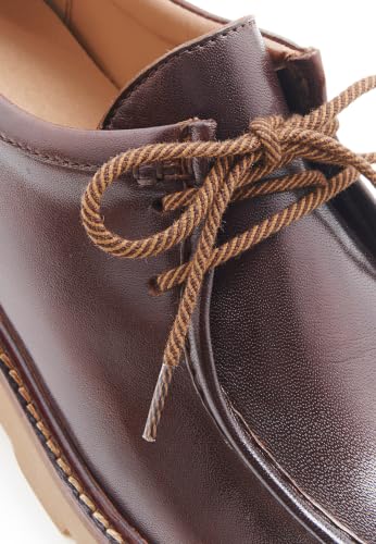 Damart Calzature Derby donna marroni in pelle con ammortizzazione Amortyl