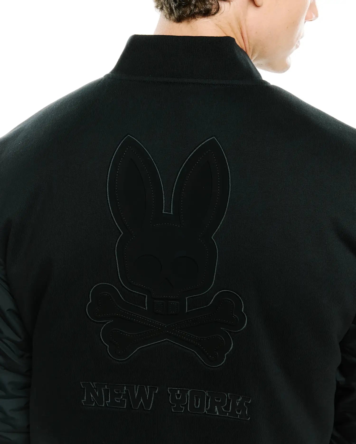 Psycho Bunny Jackets Men's Joaquin Bomber reversibile nero