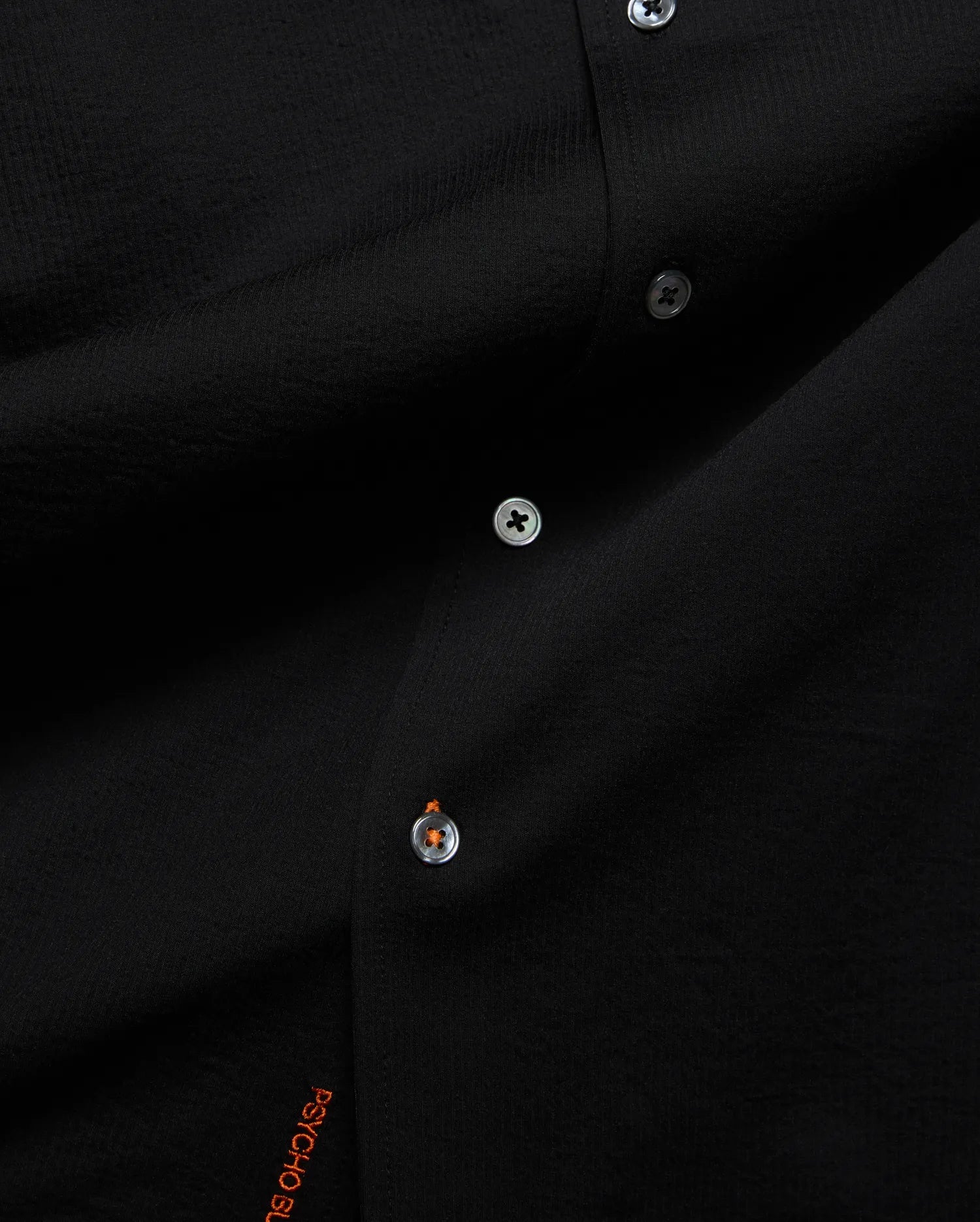 Psycho Bunny Men's Shirts Jayme Knit Shirt MT0300002 camicia nera seersucker