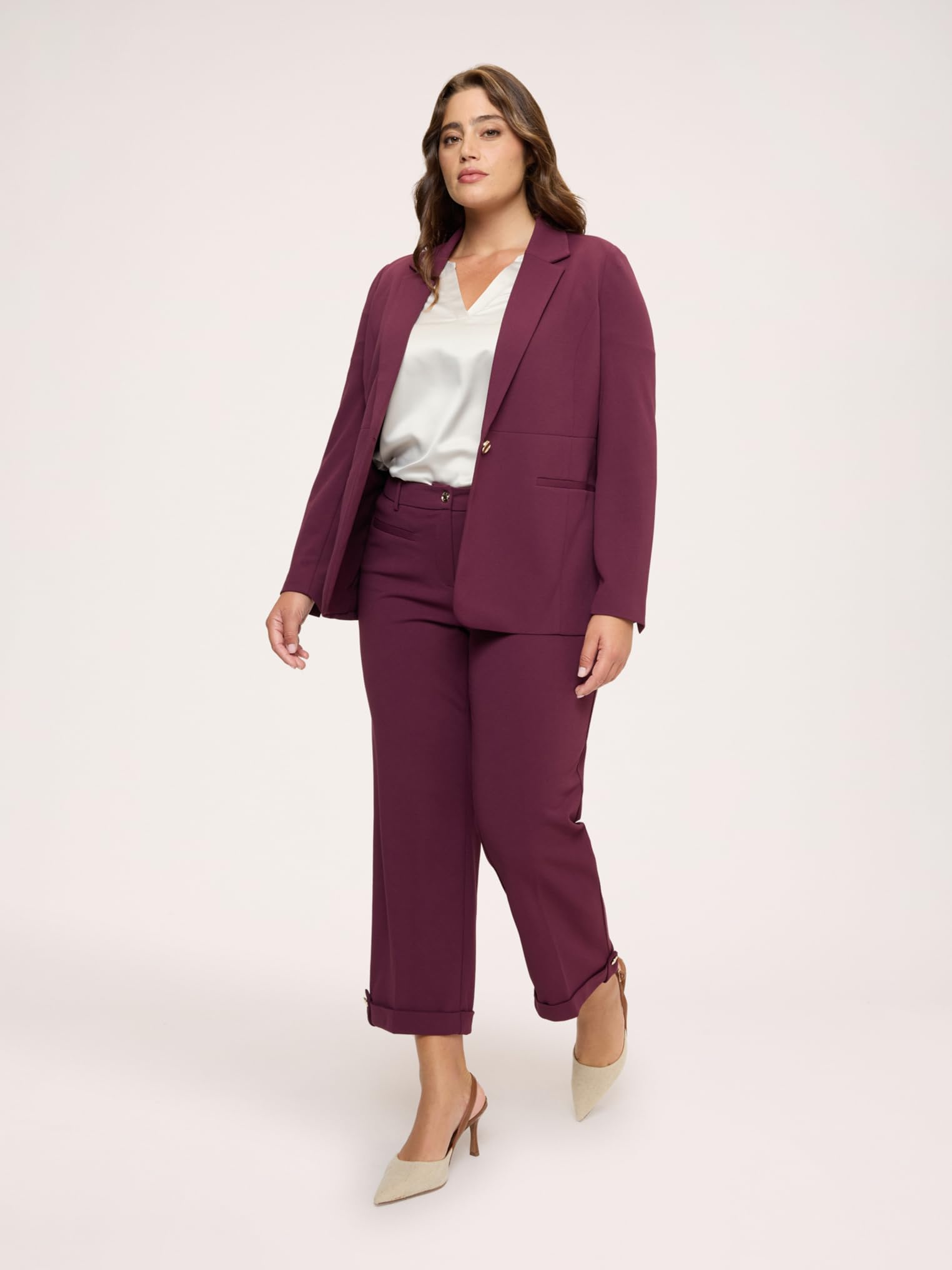 Fiorella Rubino Giacche e blazer Blazer destrutturato Blazer 58 Plus bordeaux stretch