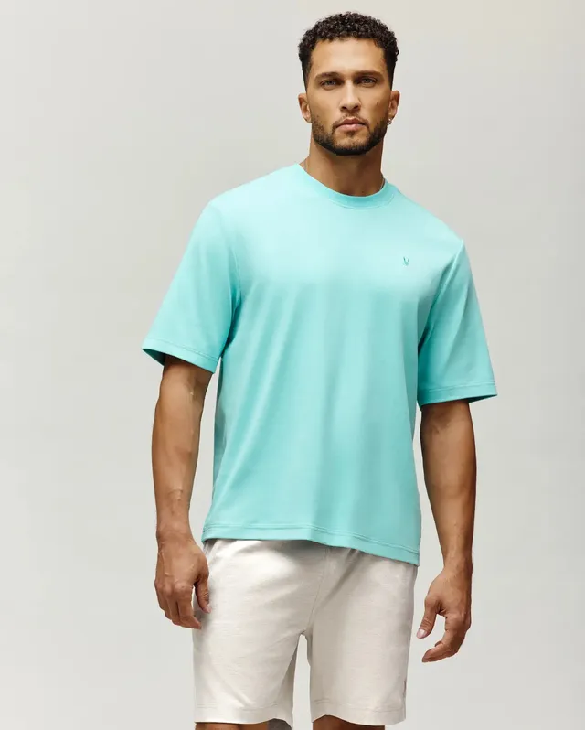 Psycho Bunny Men's Tees MENS ADAM INTERLOCK TEE MT0200093 t-shirt blu relaxed