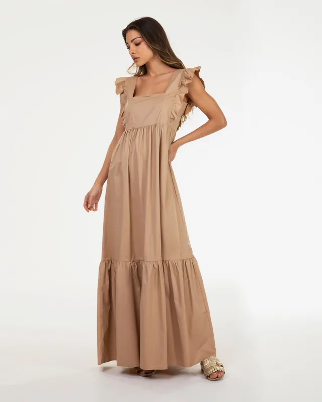 Markup Donna Vestiti Abito lungo in tela vela di cotone