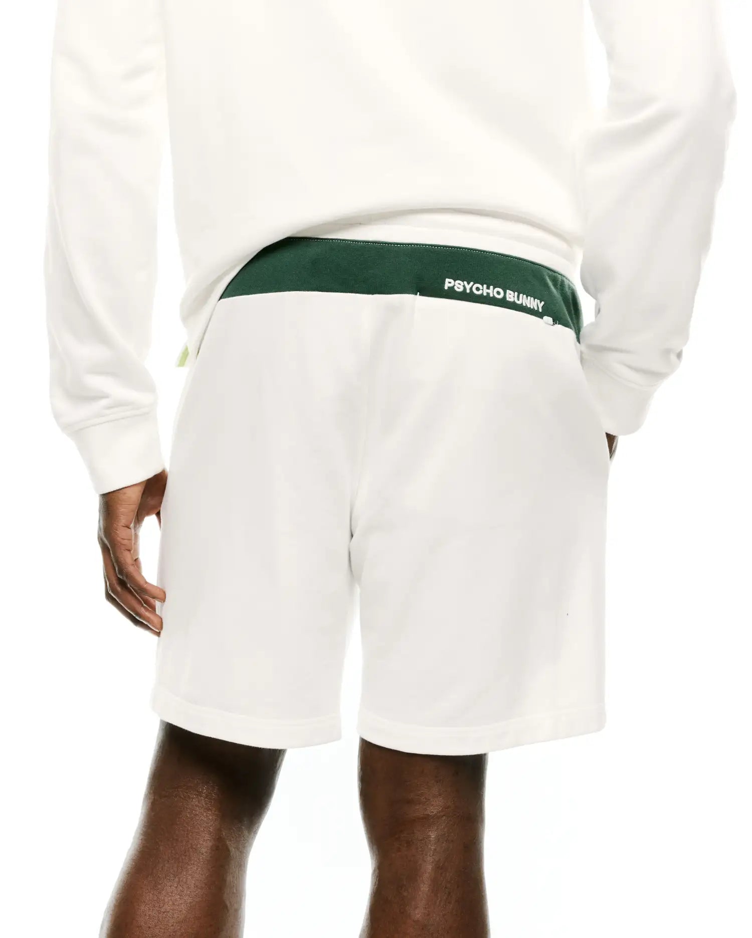 Psycho Bunny Men's Shorts Gabe French Terry pantaloncini Ecru