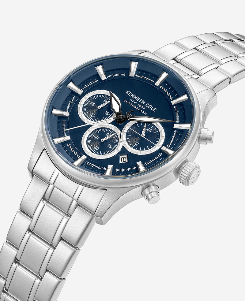 Kenneth Cole Reaction Watches Skeleton Automatic Stainless Bracelet Watch orologio argento