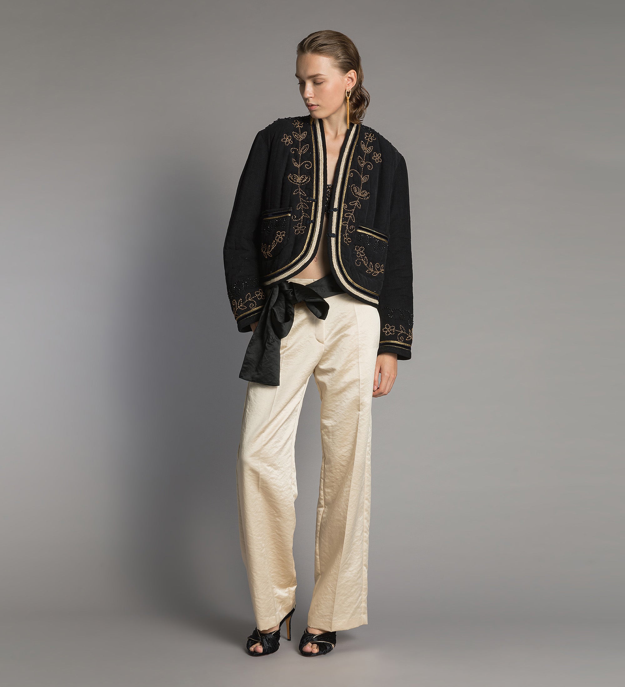 Forte gioielli sculptural earrings with fringing orecchini oro