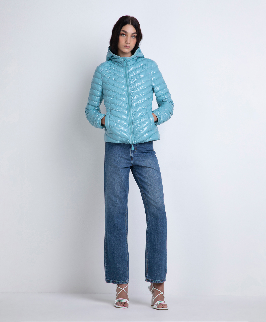 Markup Donna Giacche & Giubbotti Piumino corto in vernice piumino donna