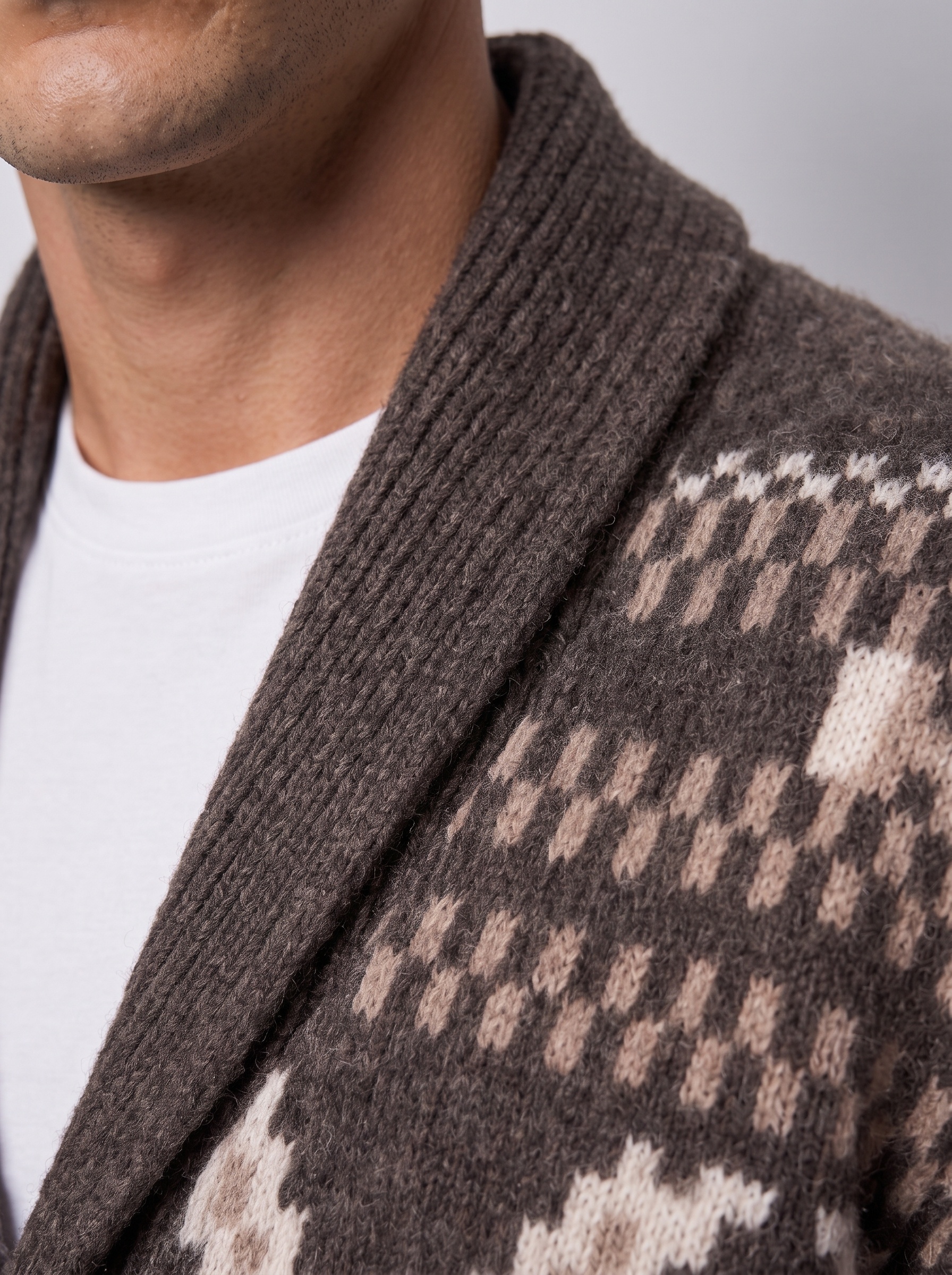 Markup Uomo Maglieria Cardigan Mouliné Jacquard Etnico cardigan