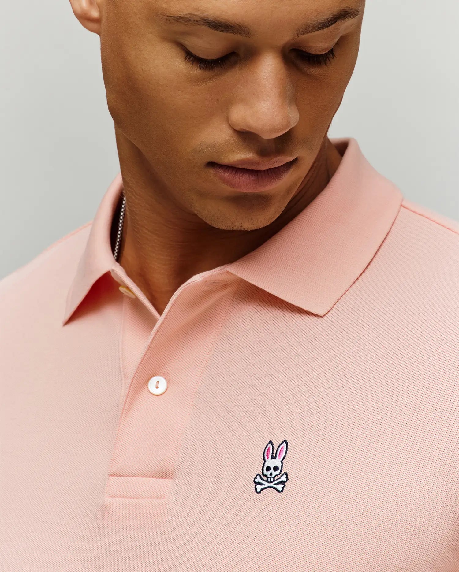 Psycho Bunny Men's Polos Classic Pique Polo B6K001F200 polo Peach Melba