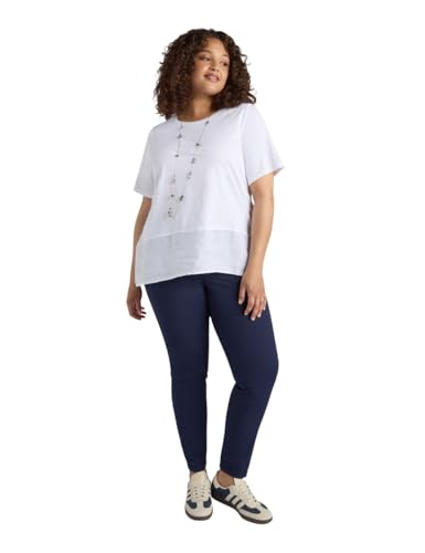 Fiorella Rubino Top e t-shirt T-Shirt Boxy in Due Tessuti cotone e lino