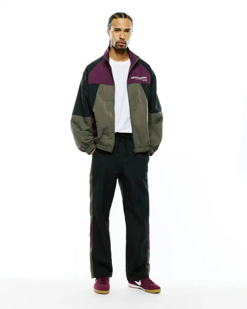 Psycho Bunny Jackets MEN'S ALDER NYLON COLORBLOCK JACKET - MT0500205 giacca nera nylon