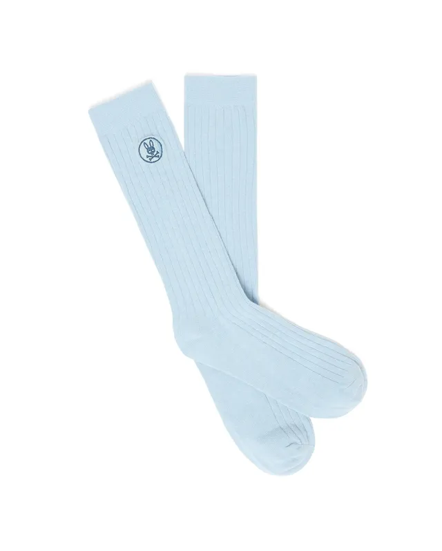 Psycho Bunny Accessories Mens Nathaniel Dress Sock calze blu cotone