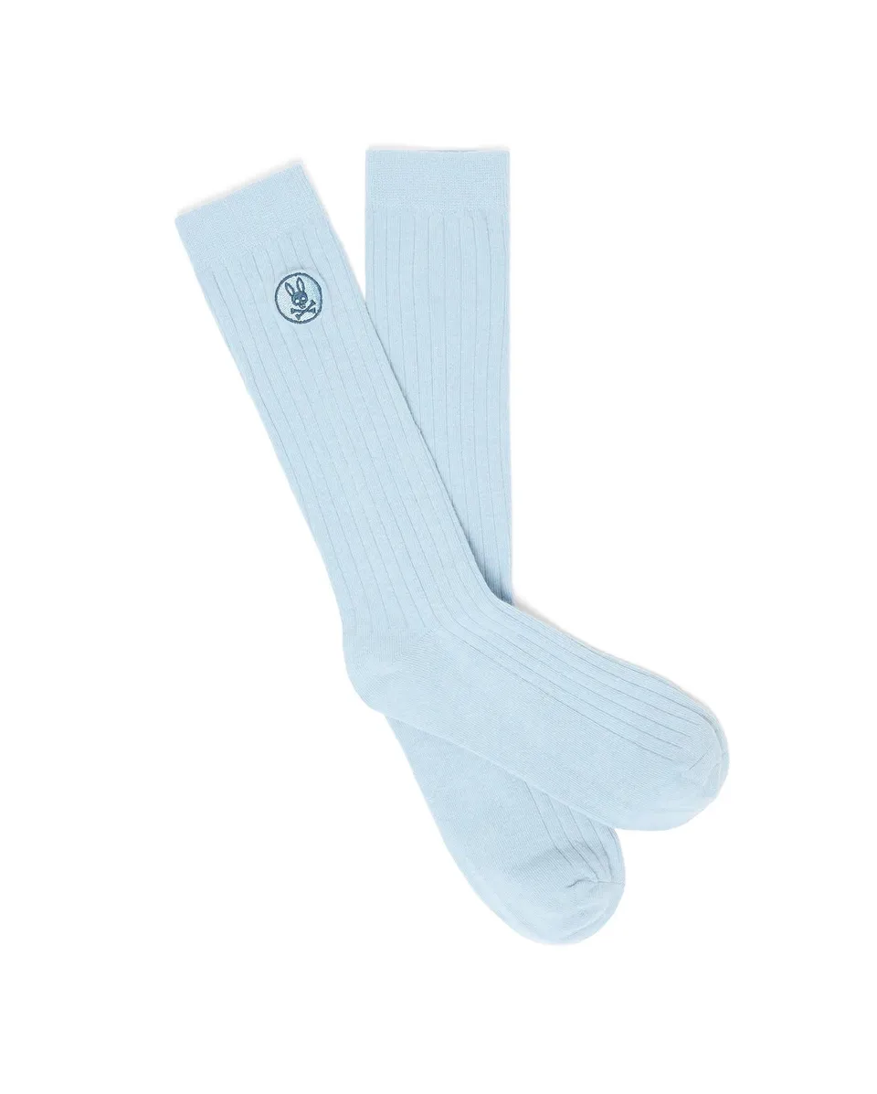 Psycho Bunny Accessories Mens Nathaniel Dress Sock calze blu cotone
