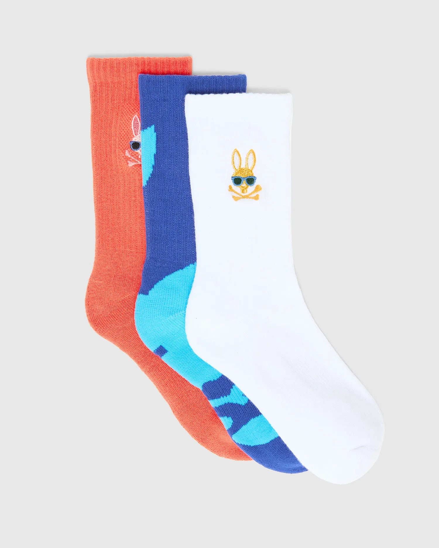 Psycho Bunny Kids Accessories KIDS SUNNY 3 PACK SPORT SOCKS KO2200010 calze 3 paia blu imbottite