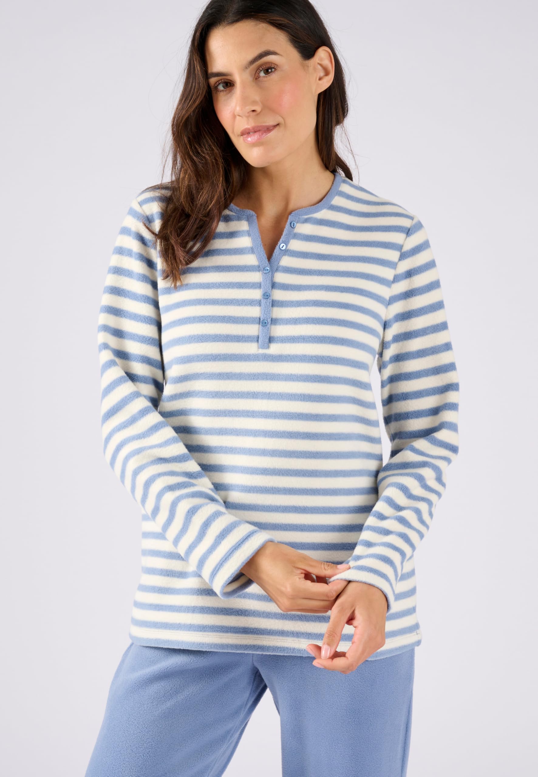 Damart Homewear Pigiama Thermolactyl maglia pile donna blu 34-36 XS