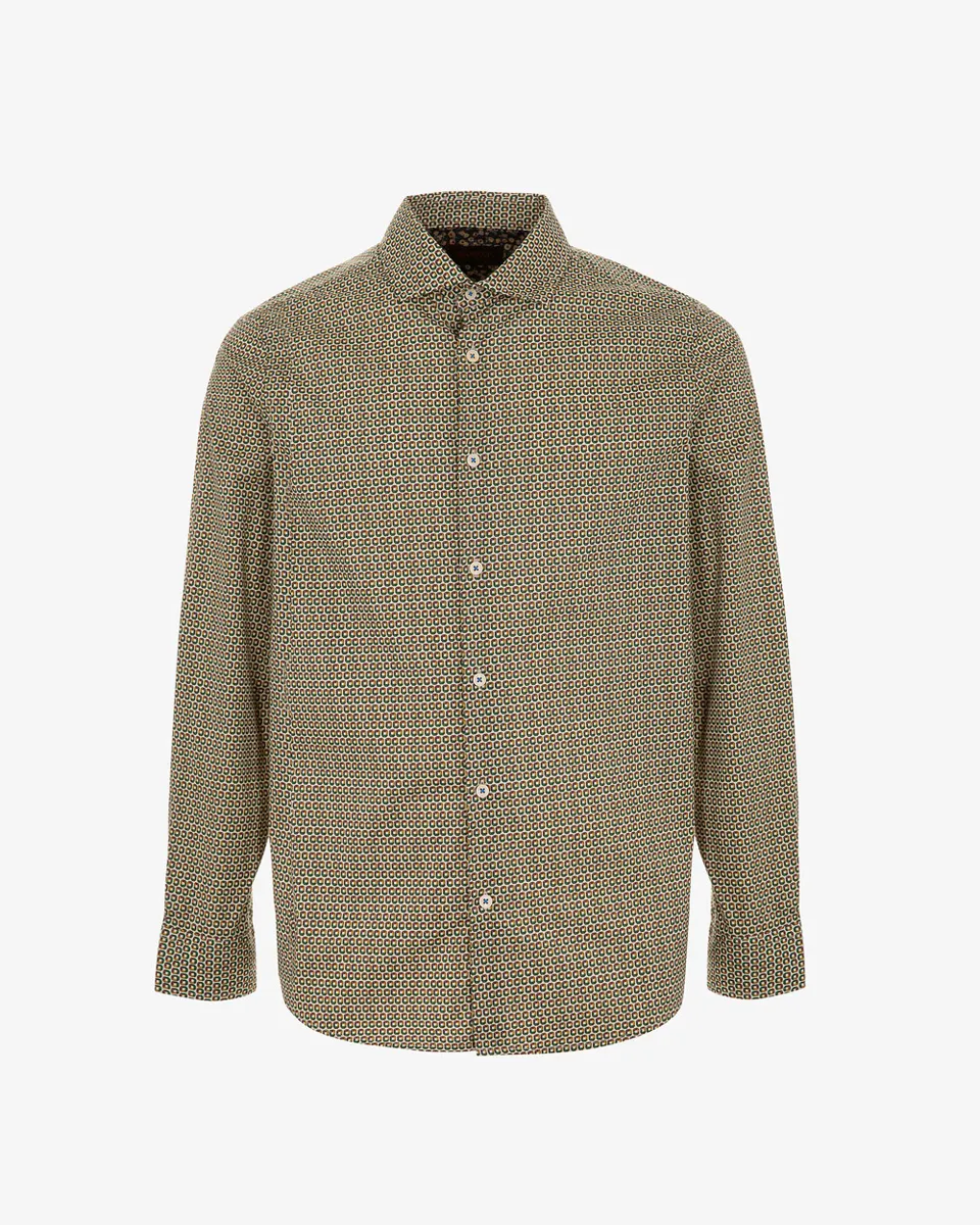 Markup Uomo Camicie Camicia in popeline stampata