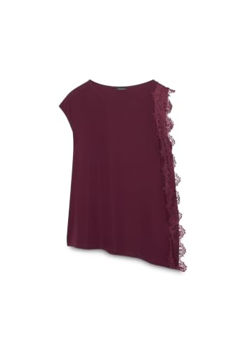 Fiorella Rubino Top e t-shirt Top Asimmetrico con Bordo in Pizzo top S Plus in jersey